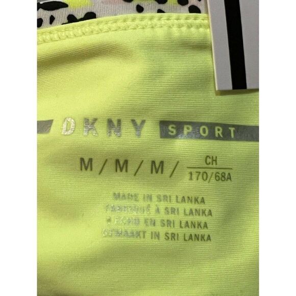 DKNY Sport Black Multicolor Confetti Print High Waist Leggings Womens Medium NWT - Picture 7 of 9
